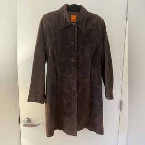 Anonymous by John Carlisle- Stunning Chocolate Brown Suede Coat